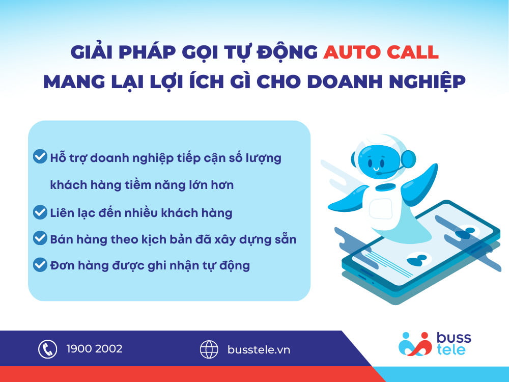 Giải pháp gọi tự động Auto Call mang lại lợi ích cho doanh nghiệp