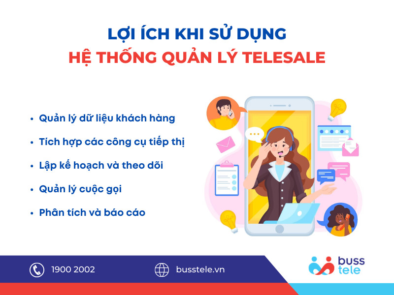 Những lợi ích khi sử dụng hệ thống Quản lý Telesale