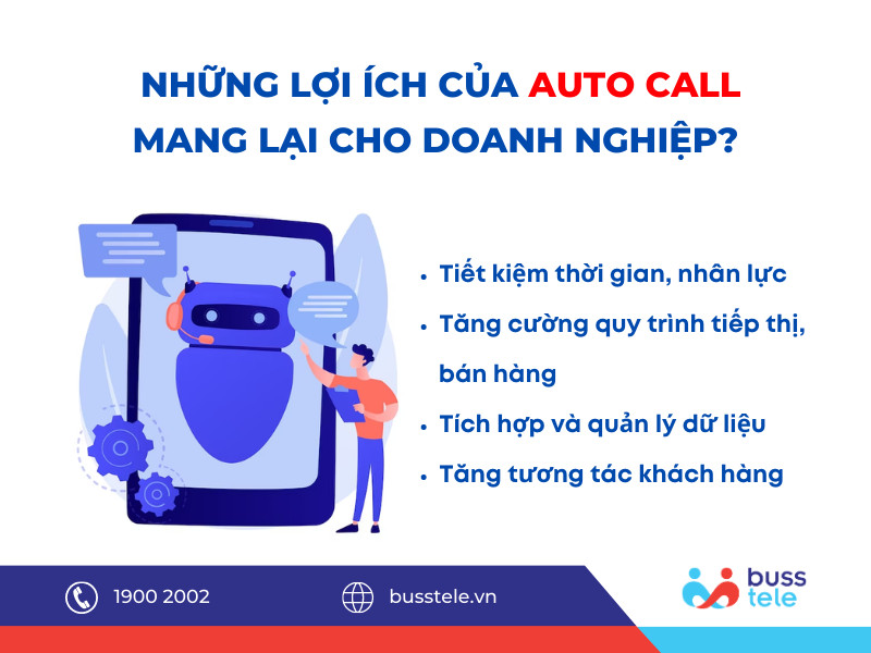 Những lợi ích của phần mềm Auto Call - Cuộc gọi tự động mang đến cho Doanh nghiệp