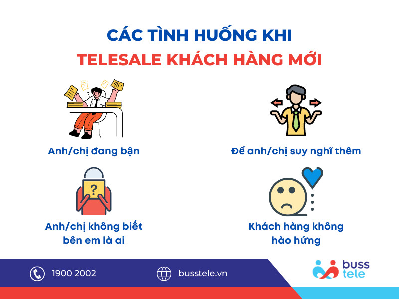 Các tình huống khi Telesale khách hàng mới