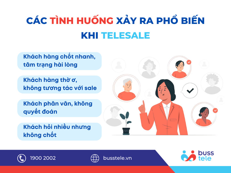 Các tình huống xảy ra phổ biến khi Telesale bán hàng