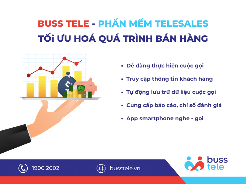 Buss Tele - Phần mềm gọi điện Telesales tối ưu hoá quá trình bán hàng